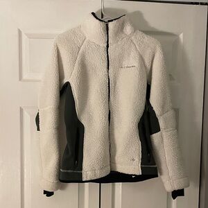 Columbia Women's Cream and Black Teddy Jacket